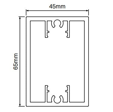 Heavy duty top/bottom rail 6100MM LONG