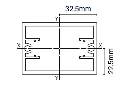 Heavy duty top/bottom rail 6100MM LONG