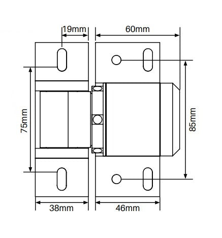 Sureclose – Readyfit hinge NON SELF CLOSING CLOSER 2 ALIGNMENT LEGS  D&D Code: 74001313