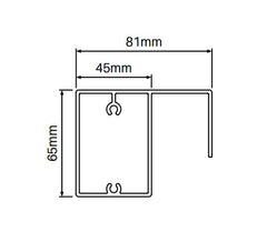 Sliding gate top rail 6100MM LONG