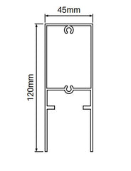 Sliding gate aluminium bottom rail 6100MM LONG