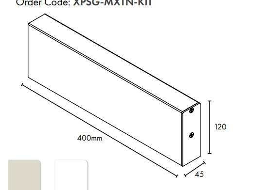 Aluminium Sliding gate extension 400MM LONG