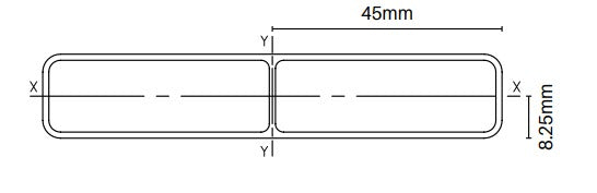 Alumawood 90mm x 16mm slat with centre web 5800MM LONG