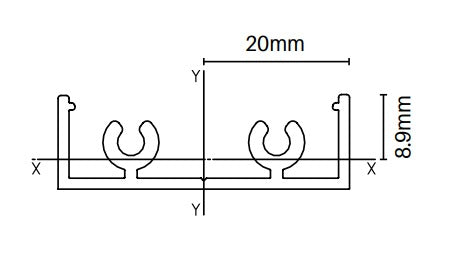 Alumawood Timber Look Centre support rail 5800MM LONG