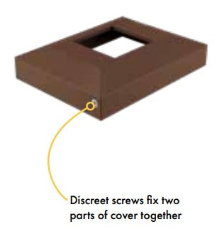 Alumawood Terrain Colour Two part domical cover for 50mm post POWDER COATED ALUMINIUM