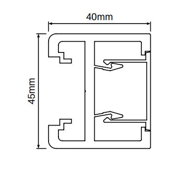 Alumawood 9MM SPACING Slotted gate side frame 4200MM LONG