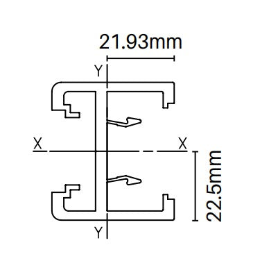 Alumawood 9MM SPACING Slotted gate side frame 4200MM LONG