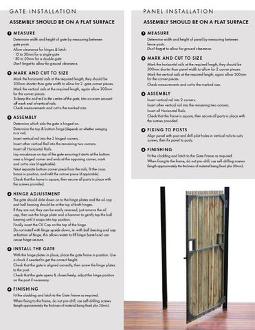 Gate Frame and Panel Frame, Galvanised Steel. Adjustable.