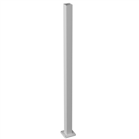 50mm x 50mm Aluminium Post with Base Plate - 1050mm H