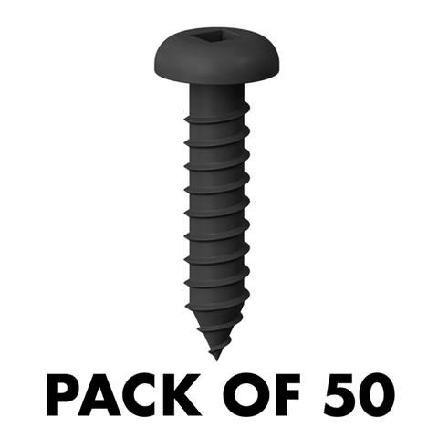 12g x 25mm - Panhead Screw with Square Drive Head - Pack of 50