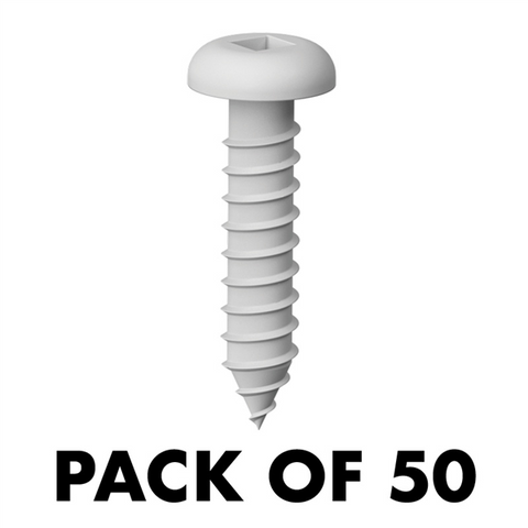 12g x 25mm - Panhead Screw with Square Drive Head - Pack of 50