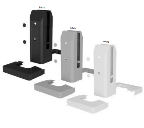 White Pool fence spigot, doesn't require earthing. Core drill or base plated fixing type