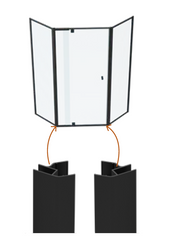 135 Degrees framed adaptor kit - 2 Pack, use with our Adjustable Semi Frameless Screens