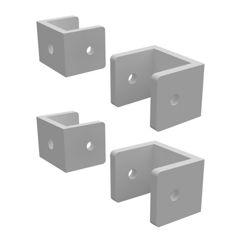 BARR 'C' Bracket Kit - 4 Pack - White / Black