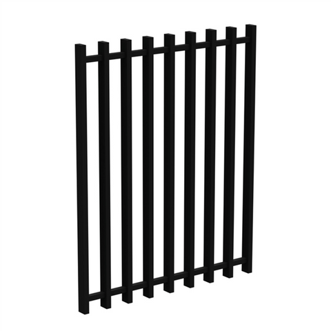 BARR 50 x 25 Aluminium Blade Gate – 1200mm H x 975mm W - White / Black - Pool Safe -  Batten Gate