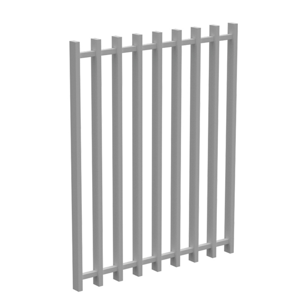 BARR 50 x 25 Aluminium Blade Gate – 1200mm H x 975mm W - White / Black - Pool Safe -  Batten Gate