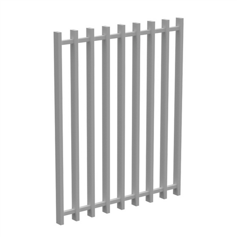 BARR 50 x 25 Aluminium Blade Gate – 1200mm H x 975mm W - White / Black - Pool Safe -  Batten Gate