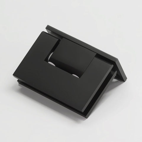 FORGE SHOWER HINGE MICRO GLASS TO WALL L-SHAPE 90 DEGREE  6mm and 8mm glass - Matt Black