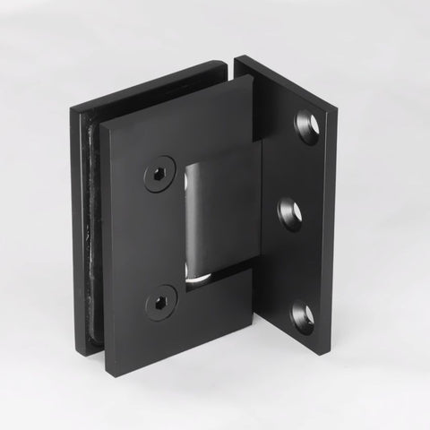 FORGE SHOWER HINGE MICRO GLASS TO WALL L-SHAPE 90 DEGREE  6mm and 8mm glass - Matt Black