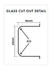 Glass to Glass Frameless Shower Screen Door Hinge - Brushed Brass / Satin Gold