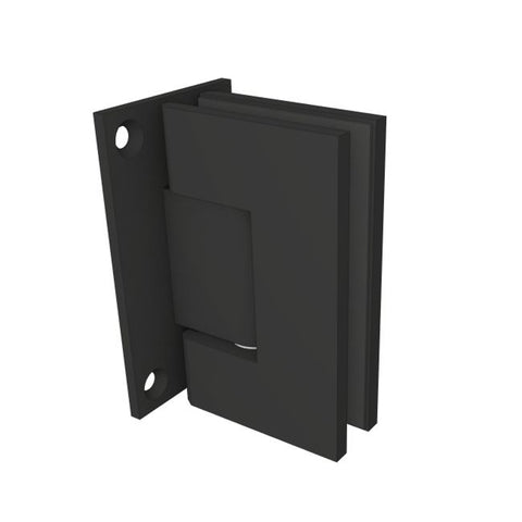 FORGE SHOWER HINGE GLASS TO WALL T-SHAPE 90 DEGREE  10mm glass - Matt Black