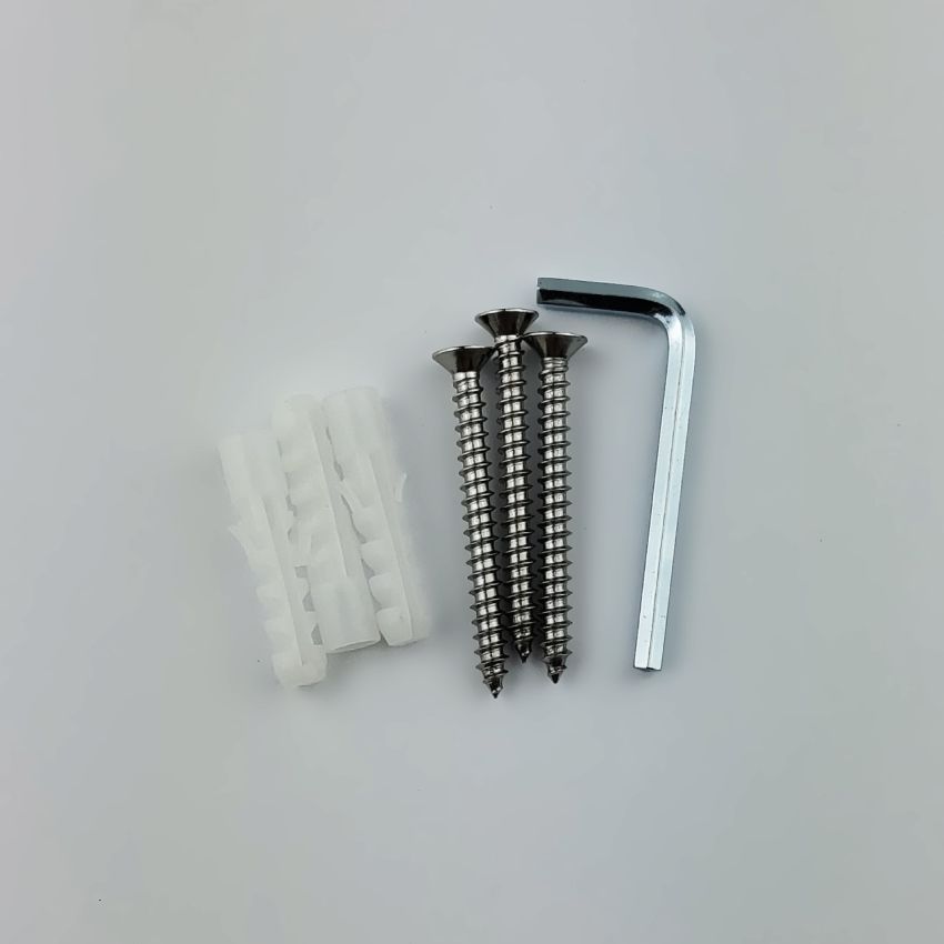 FORGE BRUSHED NICKEL SHOWER HINGE GLASS TO WALL L-SHAPE 90 Degrees 10mm glass - Brushed Nickel