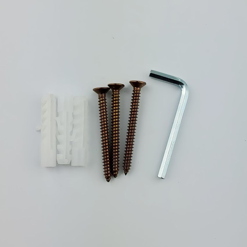 FORGE Rose Gold / Copper Shower Screen Hinge, Glass to Wall L-SHAPE 90 Degrees 10mm glass - Rose Gold