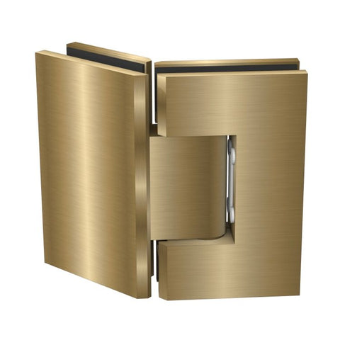 FORGE SHOWER HINGE GLASS TO GLASS 135 DEGREE  10mm glass - Brushed Brass