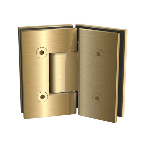 FORGE SHOWER HINGE GLASS TO GLASS 135 DEGREE  10mm glass - Brushed Brass