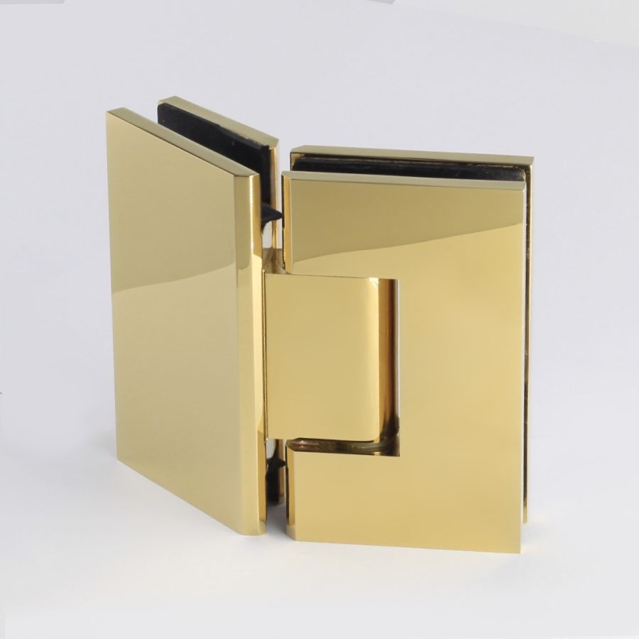 FORGE SHOWER HINGE GLASS TO GLASS 135 DEGREE  10mm glass - Gold