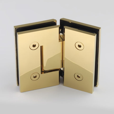 FORGE SHOWER HINGE GLASS TO GLASS 135 DEGREE  10mm glass - Gold