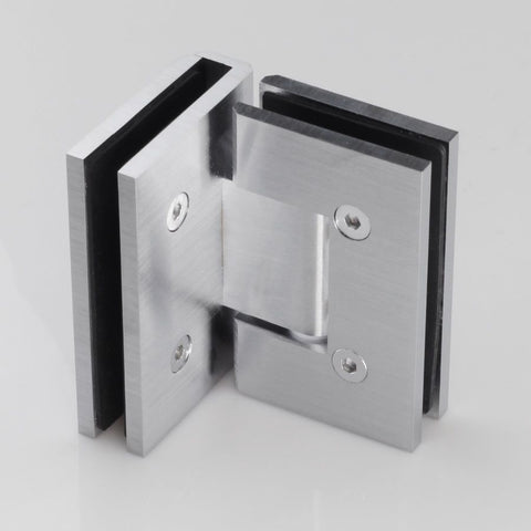 FORGE SHOWER HINGE GLASS TO GLASS 90 DEGREE  10mm glass - Satin Chrome