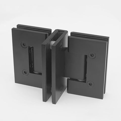 FORGE SHOWER HINGE GLASS TO GLASS BACK TO BACK  10mm glass - Matt Black