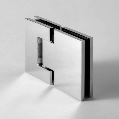 FORGE SHOWER HINGE MICRO GLASS TO GLASS 180 DEGREE  6mm and 8mm glass - Chrome