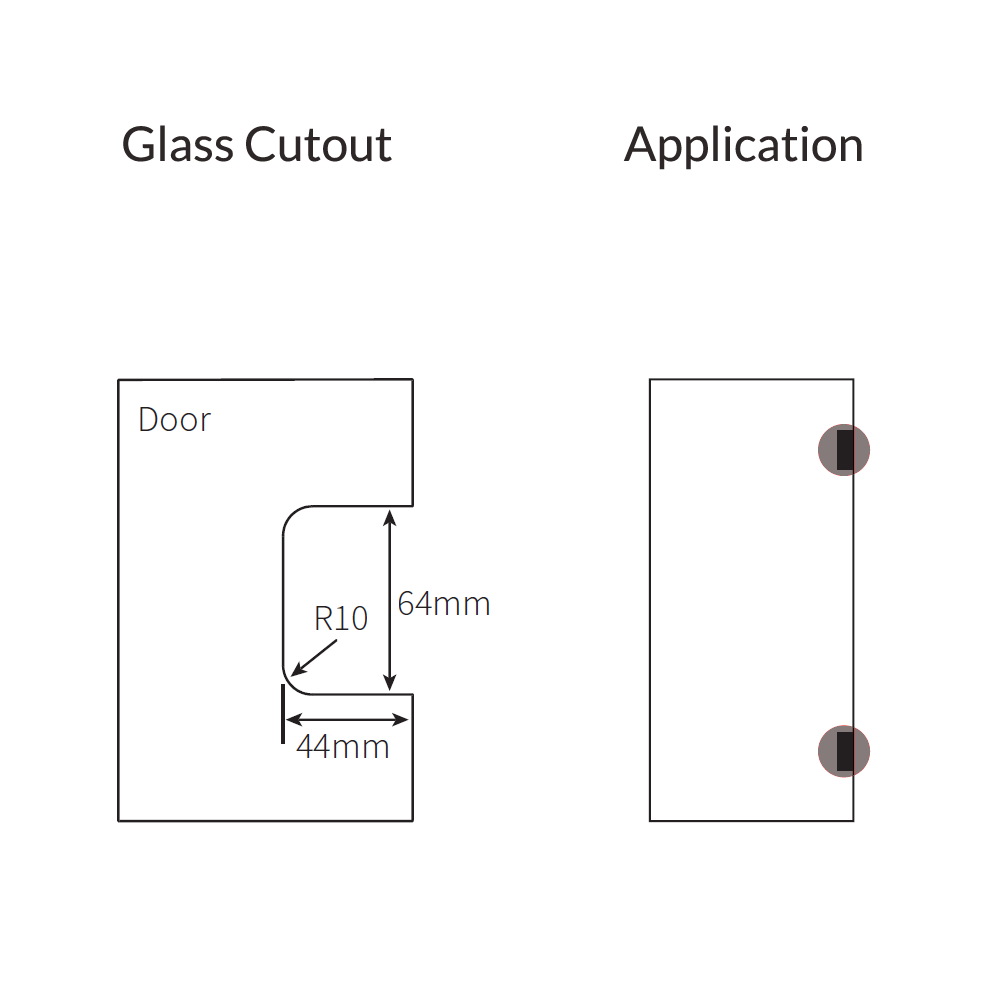 FORGE SHOWER HINGE GLASS TO WALL 135 Degrees 10mm glass - Chrome