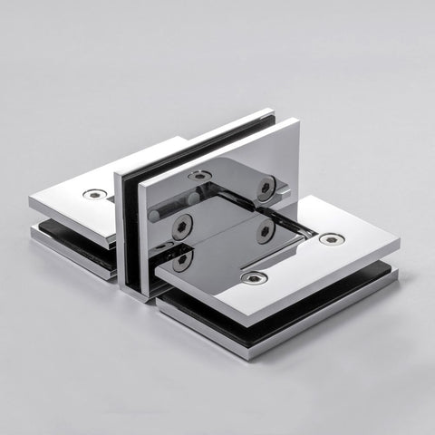 FORGE SHOWER HINGE GLASS TO GLASS BACK TO BACK  10mm glass - Chrome