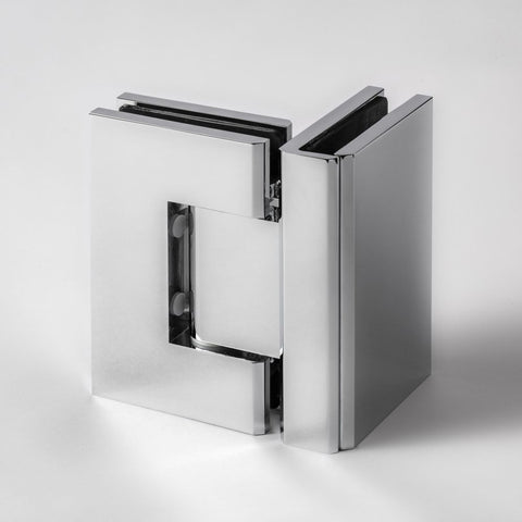 FORGE SHOWER HINGE GLASS TO GLASS 90 DEGREE  10mm glass - Chrome