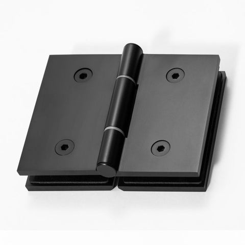 FORGE SHOWER HINGE GLASS TO GLASS BIFOLD  10mm glass - Matt Black