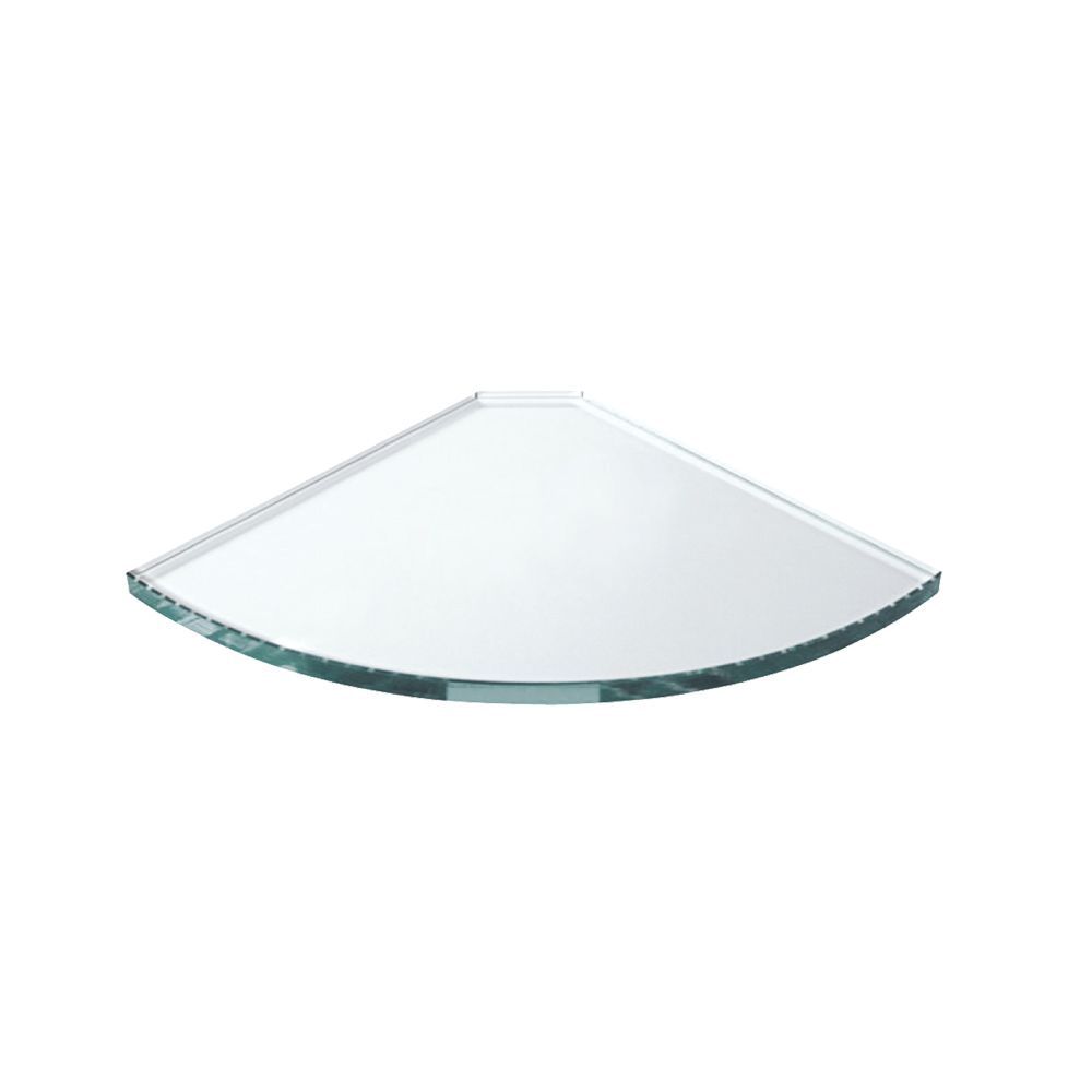 GLASS SHELF 10MM CLEAR TOUGHENED TRIANGLE 200 X 200