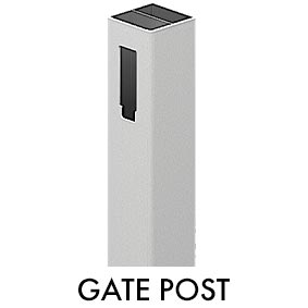 127MM X 127MM 1 way PVC gate post – Slat top 2500MM LONG