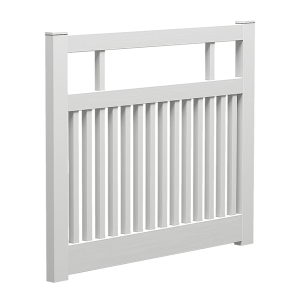 Semi privacy gate 1500MM WIDE 1200MM HIGH Hamptons gate PVC, 7 Year Warranty