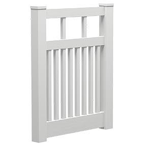 Semi privacy gate 1000mm Wide 1200mm High Hamptons Gate  PVC, 7 Year Warranty