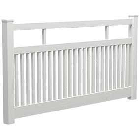 Semi privacy panel kit  Hamptons fence panel 2388 x 1200mm PVC, 7 Year Warranty