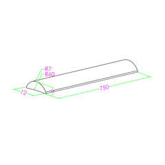 SHOWER FLOOR WATER SEAL BAR 750MM - Brushed Nickel