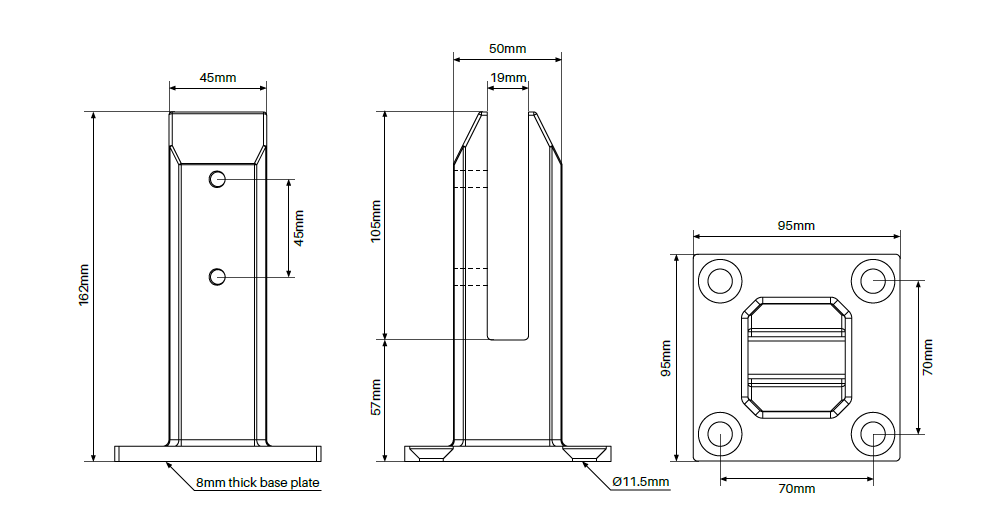 Powder Coated Pool Fence Spigots, Choose colour, Dulux Range