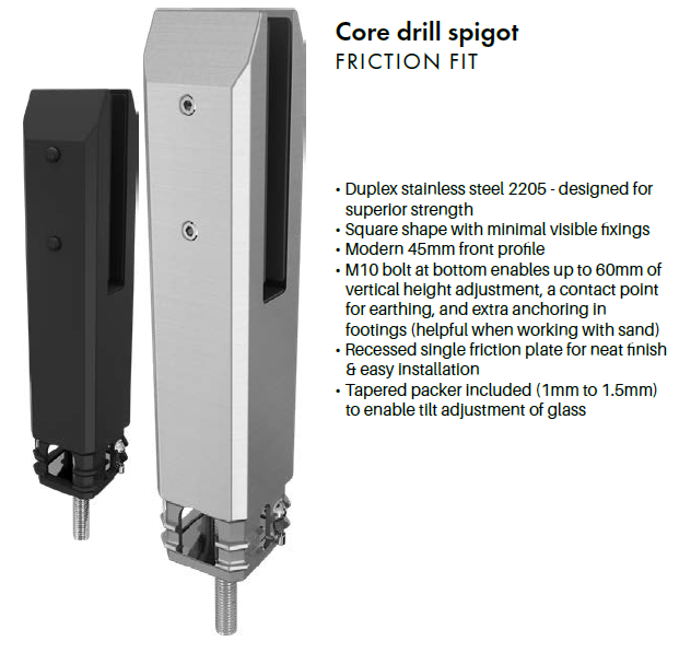 Powder Coated Pool Fence Spigots, Choose colour, Dulux Range