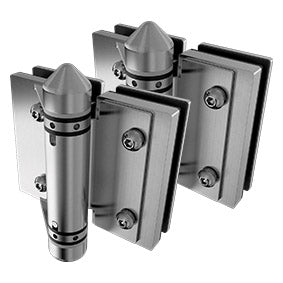 Master Range Hinge Set for Frameless Glass Pool Fence Gate, Self Closing