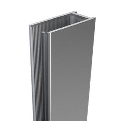 Satin Chrome Fixed Frameless Shower Screen Radius Corner Fixed Panel with Extended Dry Glaze U Channels