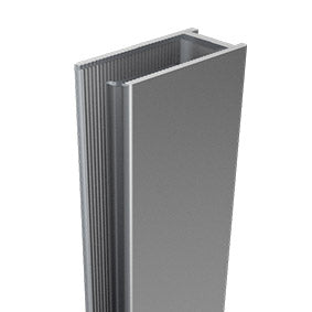 EXTENDED U channel Anodised aluminium - Satin Chrome Deep Shower Screen Wall Channel