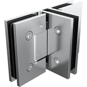 3 way Shower Door Hinge, T style hinge - Chrome